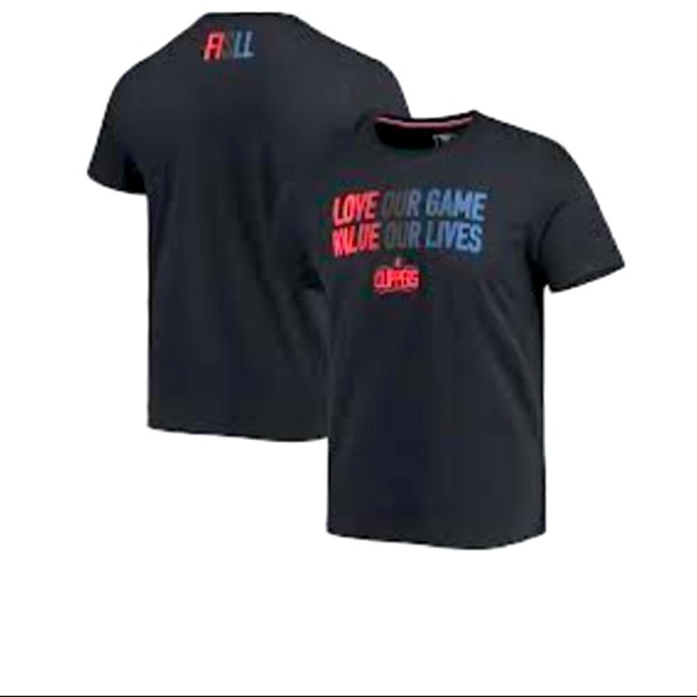 FISLL La‎ Clippers T-shirt Mens size Medium NBA cotton Tee spell out NWT